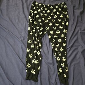 Disney's  Jack Skellington Pajama Joggers Pants Womens XL Casual Halloween